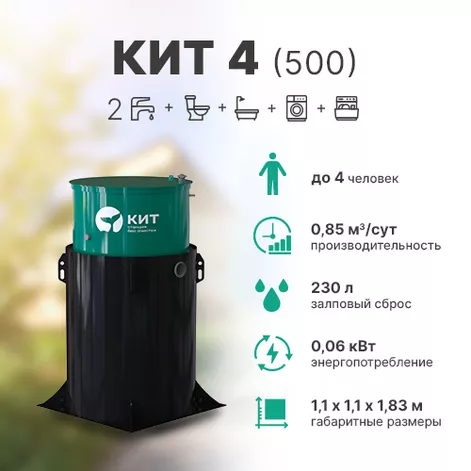 Станция биологической очистки КИТ 4 (К-4-500) в Галиче
