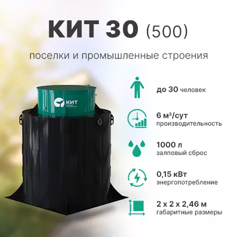 Станция биологической очистки КИТ 30 (К-30-500) в Галиче